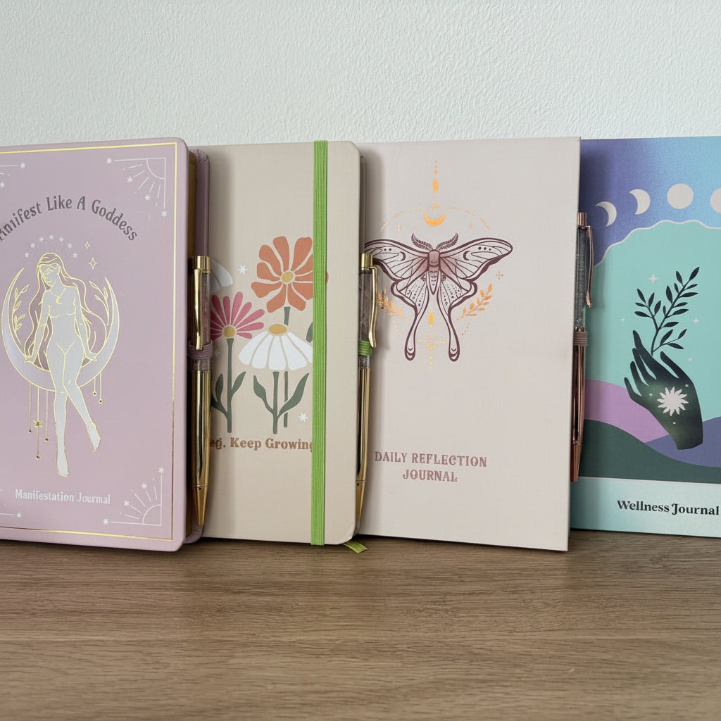 Wellness Journal With Amethyst Pen