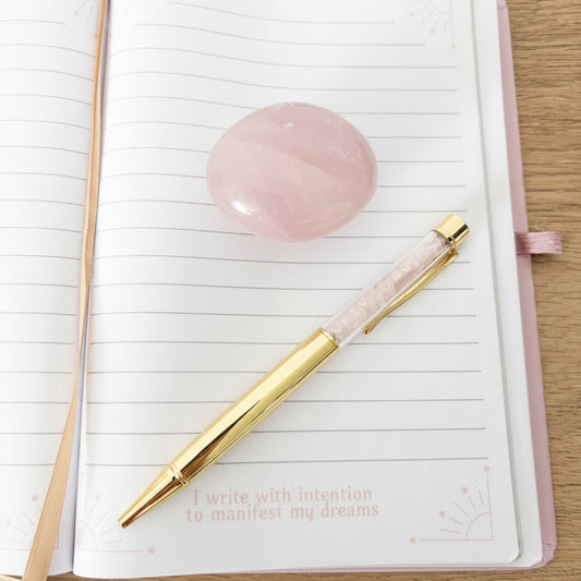 Manifestation Journal With Rose Quartz Pen