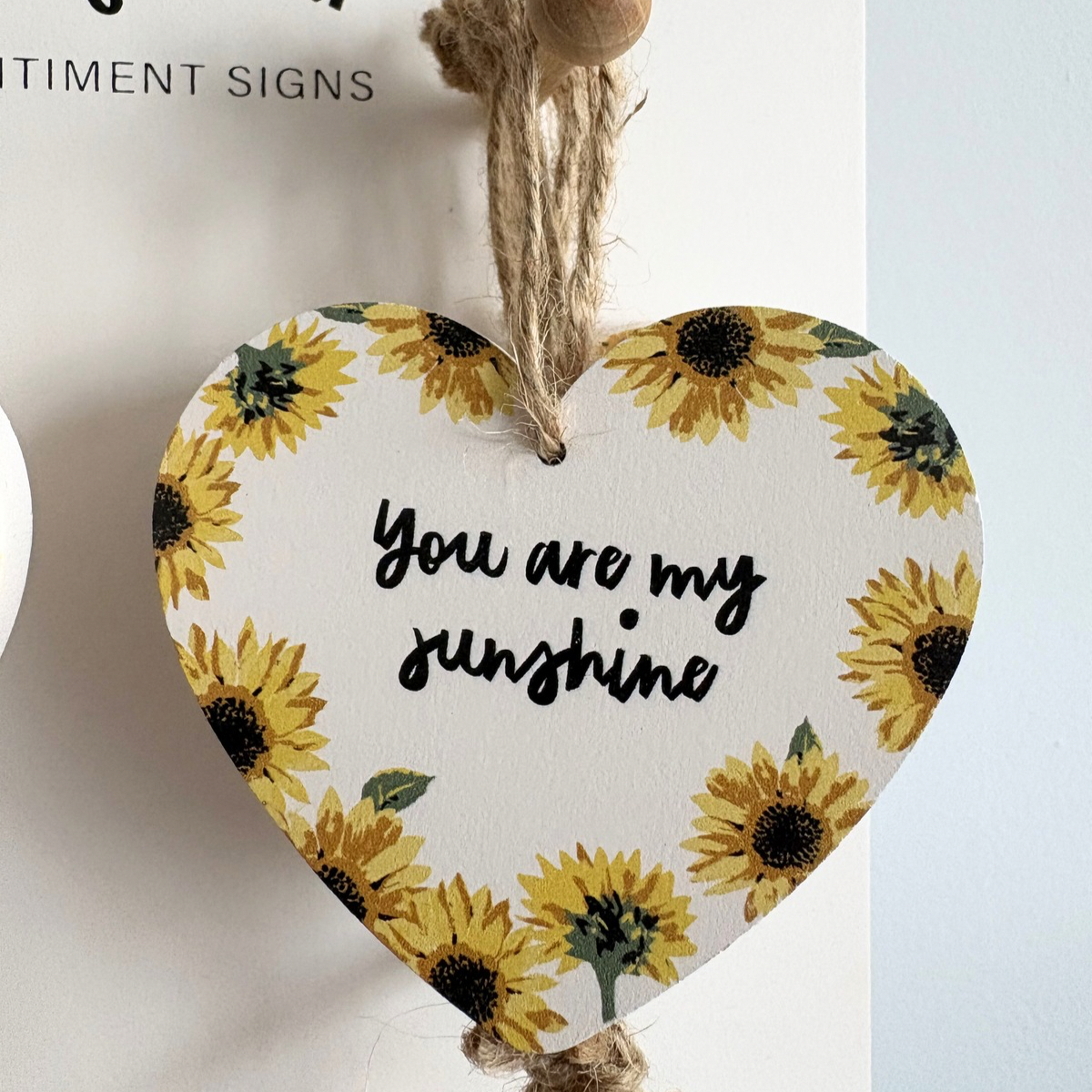 Zonnebloemhart Sentimenthanger