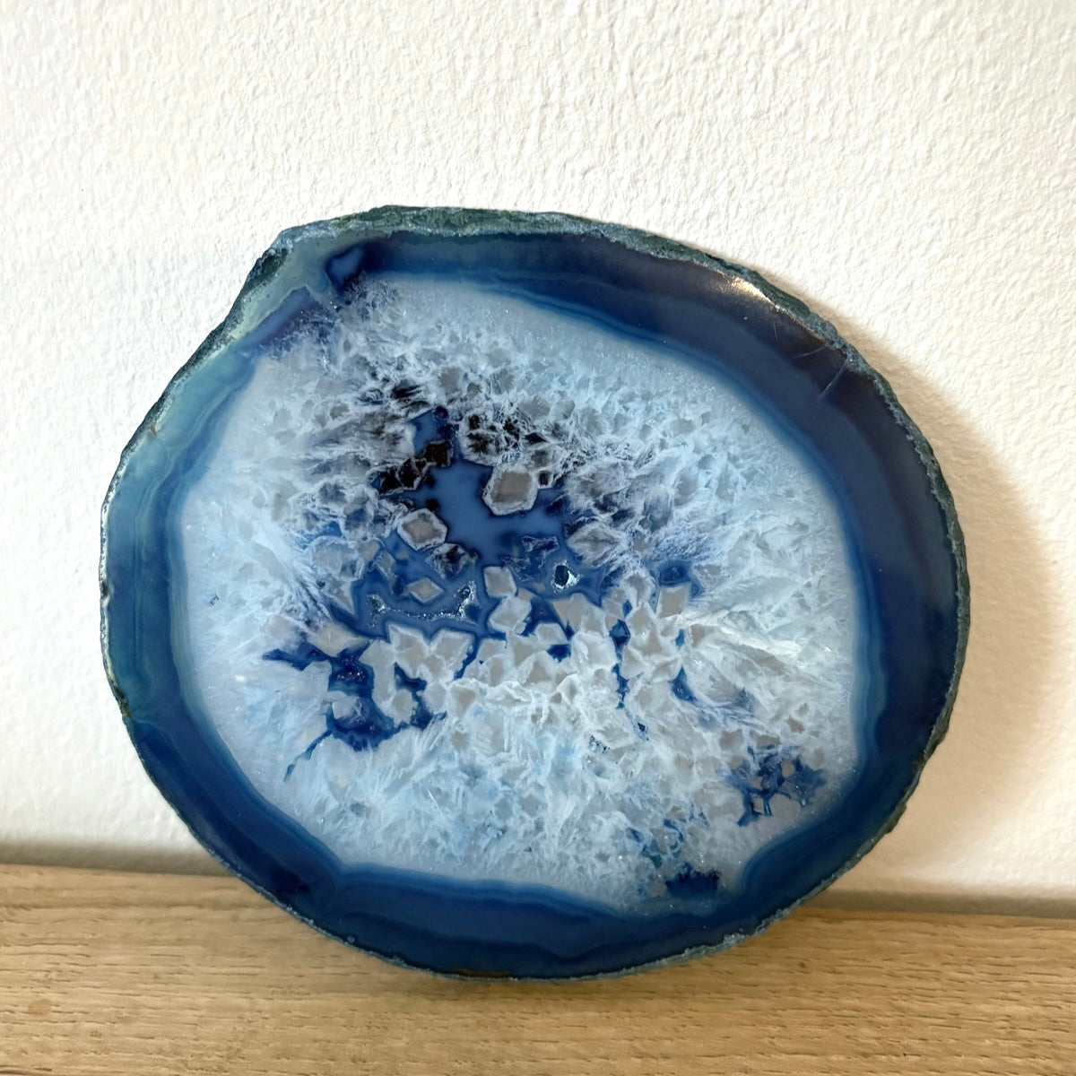 Blauwe agaat onderzetters (set van 4)